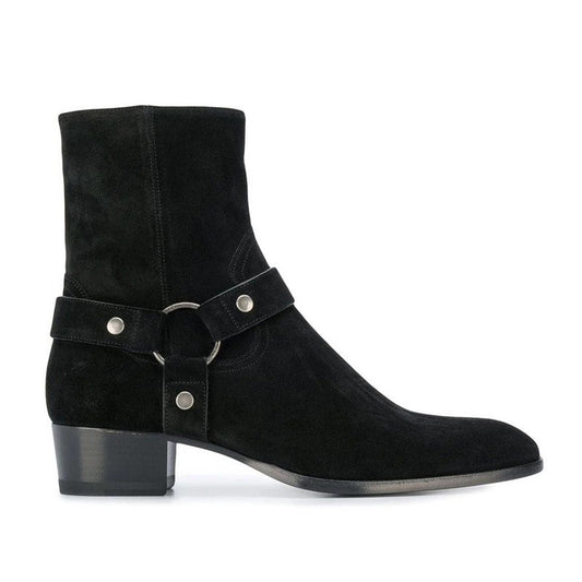 Deer Leather Men's/Unisex Heeled Boots