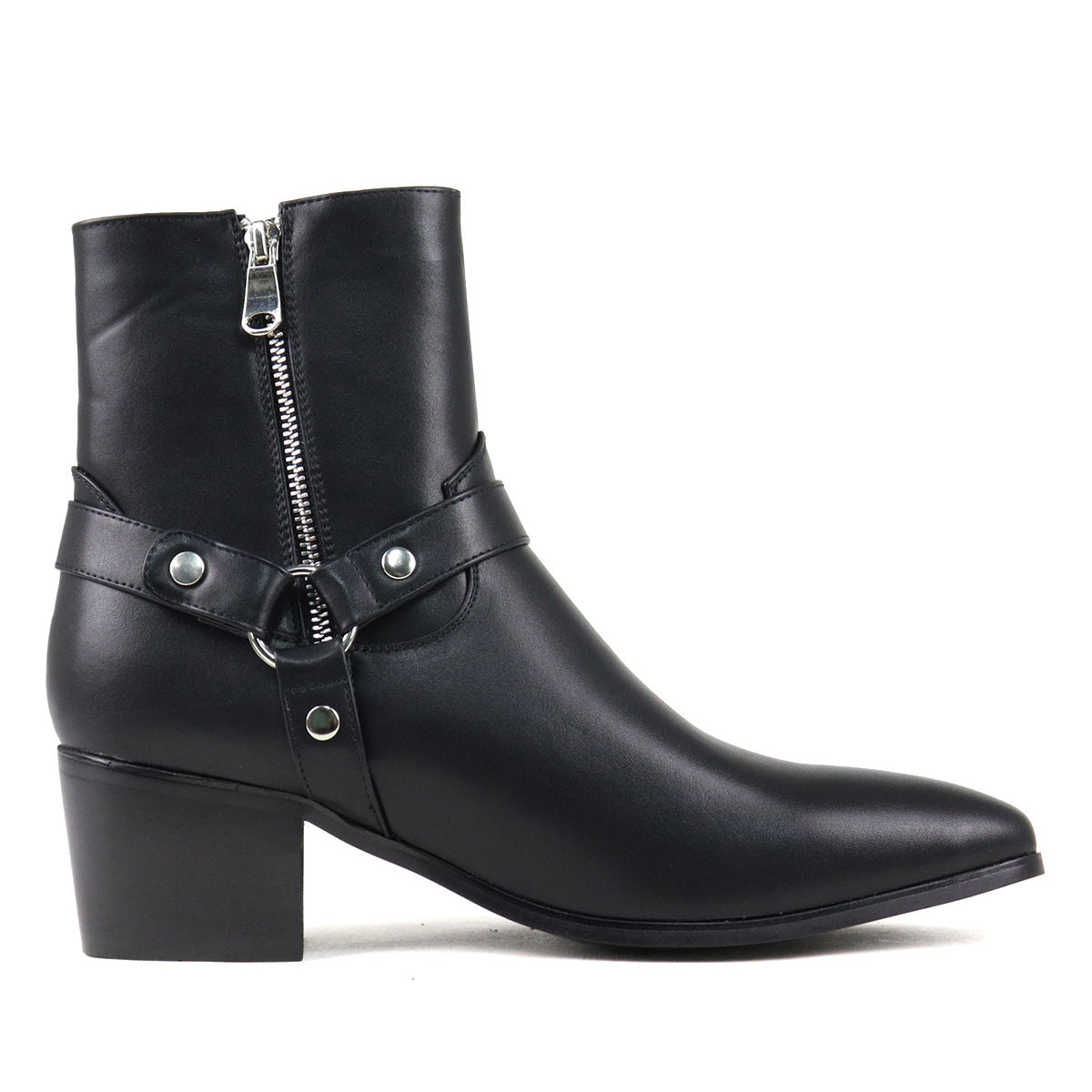Faux Leather Men's Heel boots