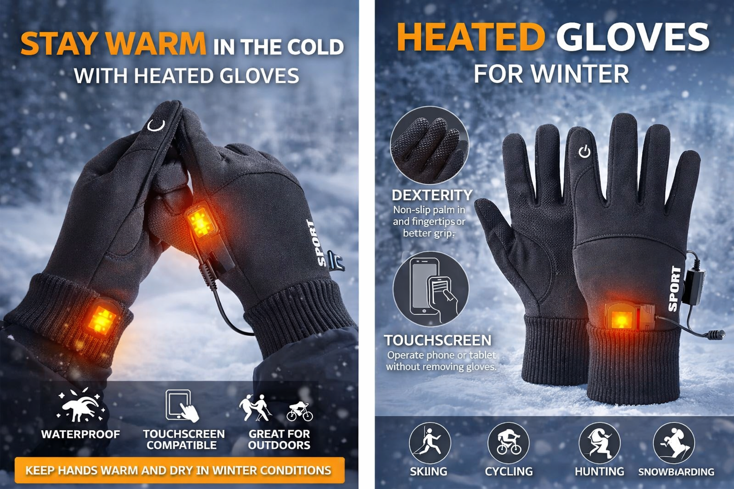 Heated Winter Gloves
